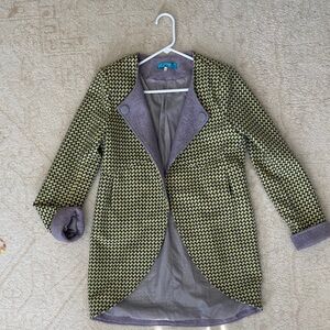 Women’s Houndstooth Open-Front Jacket